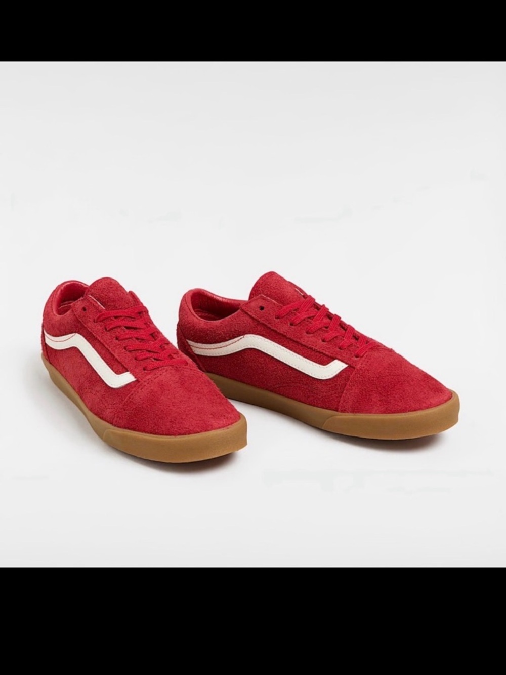 Vans Old Skool Low Pro Unisex Red Suede Sneakers Size W 12 M 10.5 NWT